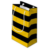 Bee Stripe Design Klein Cadeauzakje (Achterkant Gekanteld)