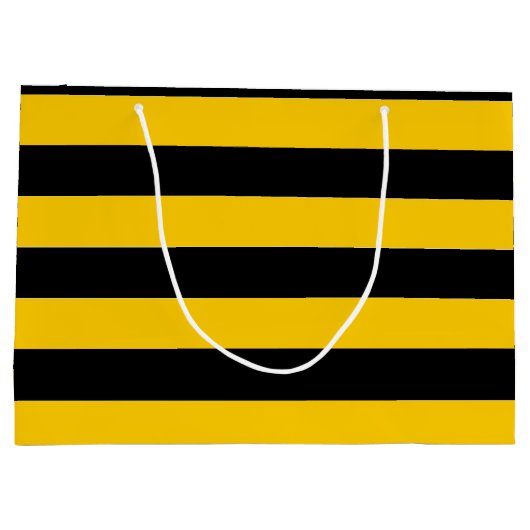 Bee Stripe Design Large Cadeautasje (Achterkant)