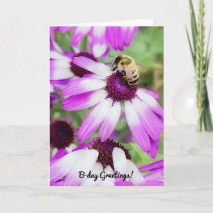 Bee sur Daisy Flowers Art Carte d'anniversaire