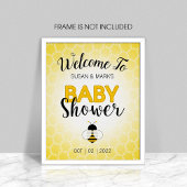 Bee Theme Affiche de bienvenue Baby shower Board.