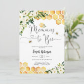 Bee Theme Baby Shower Invitation (Debout devant)