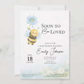 Bee Theme Baby Shower Invitation Kaart (Voorkant)