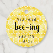 Bee Theme Bedankt voor Bee-ing Hier Geel en zwart