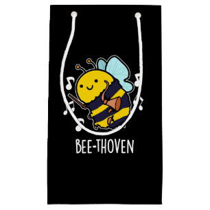 Bee-thoven Funny Music Bee Pun Dark BG Klein Cadeauzakje