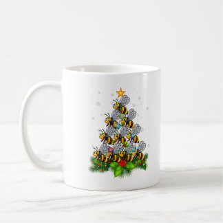 Bee Tree Christmas Funny Bee Christmas Lover Koffiemok