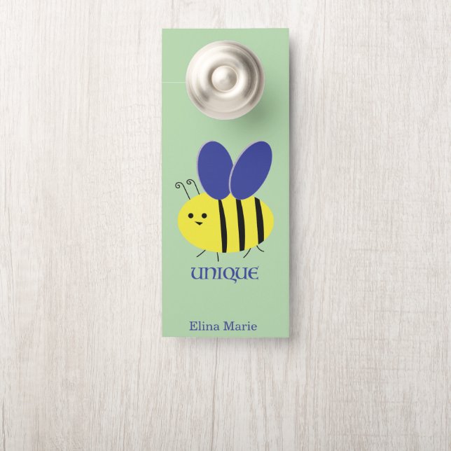 Bee Unique en Bee Sleepy Door Hanger (Op knop)