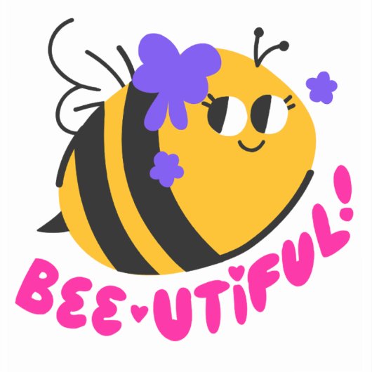 Bee-utiful Daily Affirmation Sticker (Voorkant)