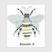 Bee Vinyl Cut Sticker Zen Doodle (Vel)