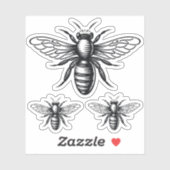Bee vinyl stickers (Vel)