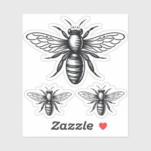 Bee vinyl stickers (Vel)