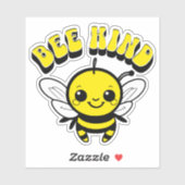 Bee vriendelijk tekstontwerp sticker (Vel)