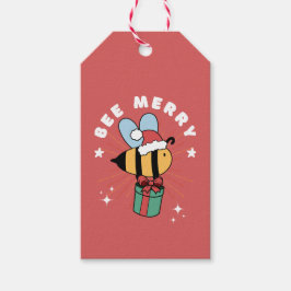 BEE VROLIJK KERSTFEEST CADEAULABEL