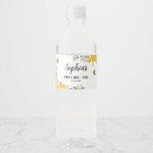 Bee Water Bottle Étiquette Anniversaire Baby showe (Devant)