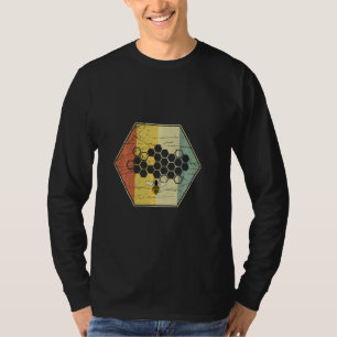 Bee Whisperer Honeycomb Retro Bijenkast T-shirt