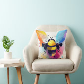 Bee Wild Natuur Dierlijke Kleur Art Schilderij Kussen (Stoel)
