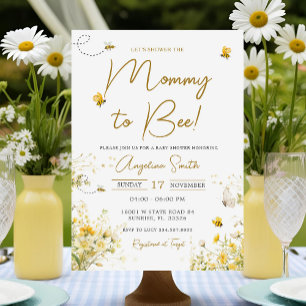 Bee Wildflower Mama naar Bee Baby shower Kaart