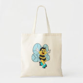 Bee with Roller skates Tote Bag (Voorkant)