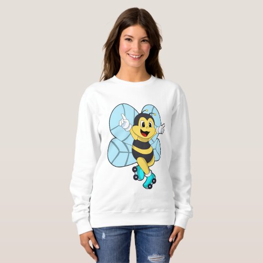 Bee with Roller skates Trui (Voorkant volledig)