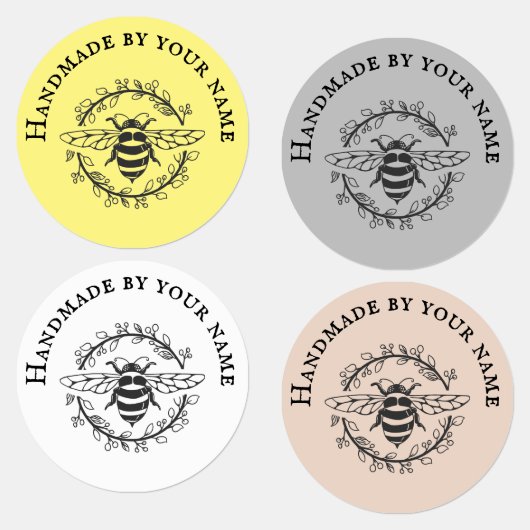 Bee Wreath Handmade By Iron On Labels (Groep)