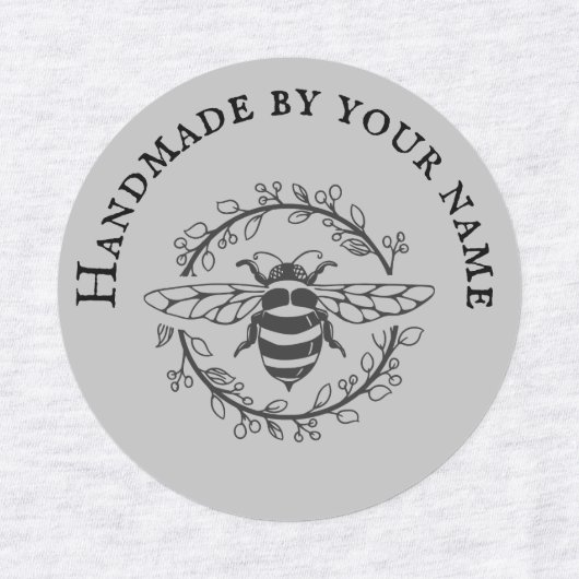 Bee Wreath Handmade By Iron On Labels (Design 2)