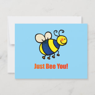 Bee you Happy Cartoon Bee Briefkaart