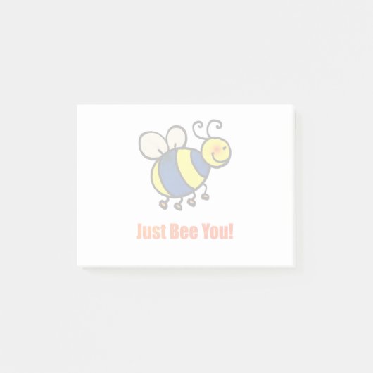Bee you Happy Cartoon Bee Post-it® Notes (Voorkant)