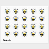 Bee-zarre Funny Bizarre Bee Pun Ronde Sticker (Vel)