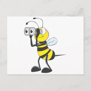 Bee zoeken briefkaart