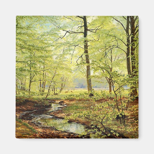 Beech-bomen in lente, Christelijk Zacho Magneet (Voorkant)