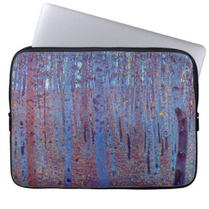 Beech Forest van Gustav Klimt,  Art Nouveau Laptop Sleeve
