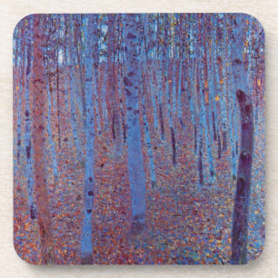 Beech Forest van Gustav Klimt, Art Nouveau Onderzetter