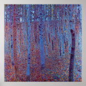 Beech Forest van Gustav Klimt, Art Nouveau Poster (Voorkant)