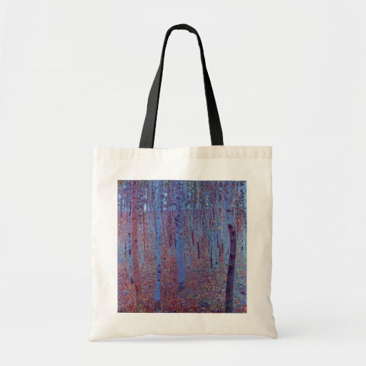 Beech Forest van Gustav Klimt, Art Nouveau Tote Bag (Voorkant)