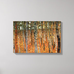 Beech Forest van Gustav Klimt Fine Art-panel Canvas Afdruk