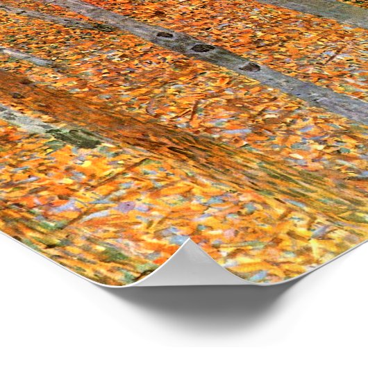 Beech Forest van Gustav Klimt Fine Art Poster Prin (Hoek)