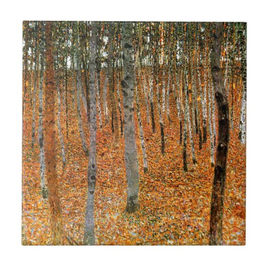 Beech Forest van Gustav Klimt Tegeltje (Voorkant)