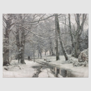 Beech Forest, winter door Anders Andersen-Lundby Tissuepapier