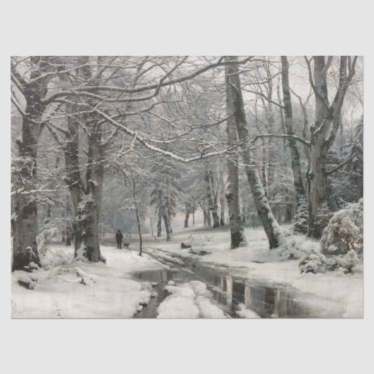Beech Forest, winter door Anders Andersen-Lundby Tissuepapier (Voorkant)