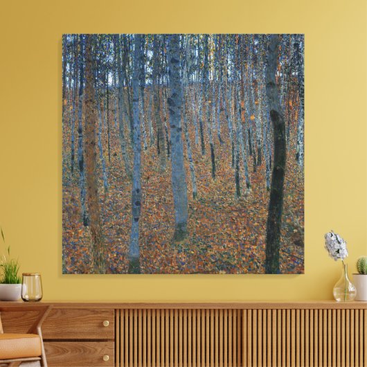 Beech Grove I van Gustav Klimt Canvas Afdruk (Insitu (Woonkamer))