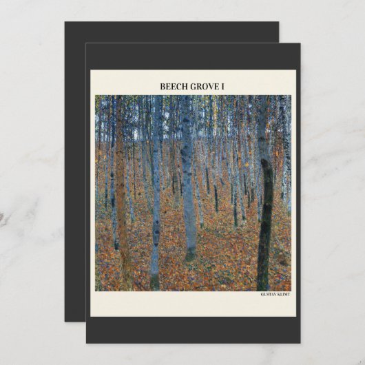 Beech Grove I van Gustav Klimt moderne kunst, Kaart (Voorkant / Achterkant)
