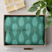 Beech Leaf Chalk Print, Turquoise en Aqua Tissuepapier (Geschenk)