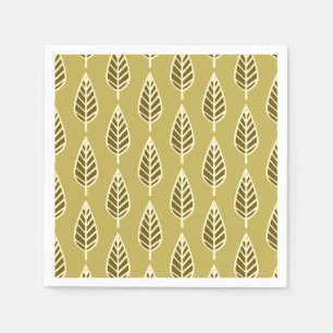 Beech leaf-patroon - Camel tan en bruin Servet