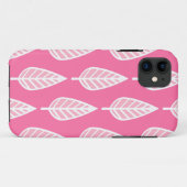 Beech leaf-patroon - Florescent roze en wit Case-Mate iPhone Case (Achterkant (horizontaal))