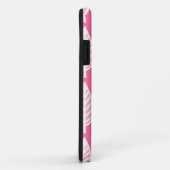Beech leaf-patroon - Florescent roze en wit Case-Mate iPhone Case (Achterkant/rechts)