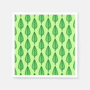 Beech leaf-patroon - groene tinten servetten