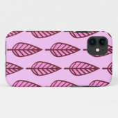 Beech leaf-patroon - roze en bordeaux Case-Mate iPhone case (Achterkant (horizontaal))