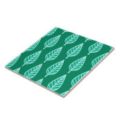 Beech Leaf Pattern, Turquoise en Aqua Tegeltje (Zijkant)