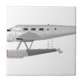 Beech Model 18 op Floats Tegeltje (Voorkant)