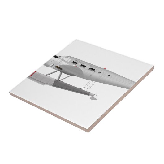 Beech Model 18 op Floats Tegeltje (Zijkant)