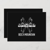 Beech Mountain North Carolina NC Retro Skiing Briefkaart (Voorkant / Achterkant)